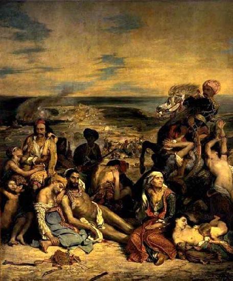 Eugene Delacroix Massacre at Chios oil painting image